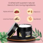Kadife Glow Renew Face Mask with Sea Boost Vitamin E & Alpha Arbutin | Nourishing Radiance Care for All Skin Types | Weekly Skincare Treatment | 300 g | Black Gold Jar - Image 4